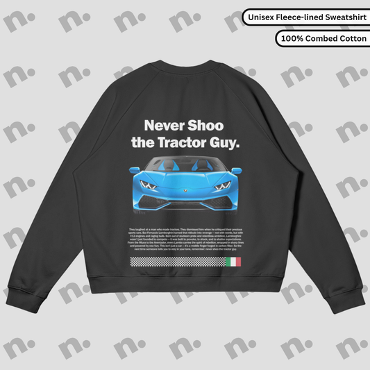 Fleece-lined sweatshirt from the Lambo Legacy line, inspired by Lamborghini’s legendary beginnings and bold performance
