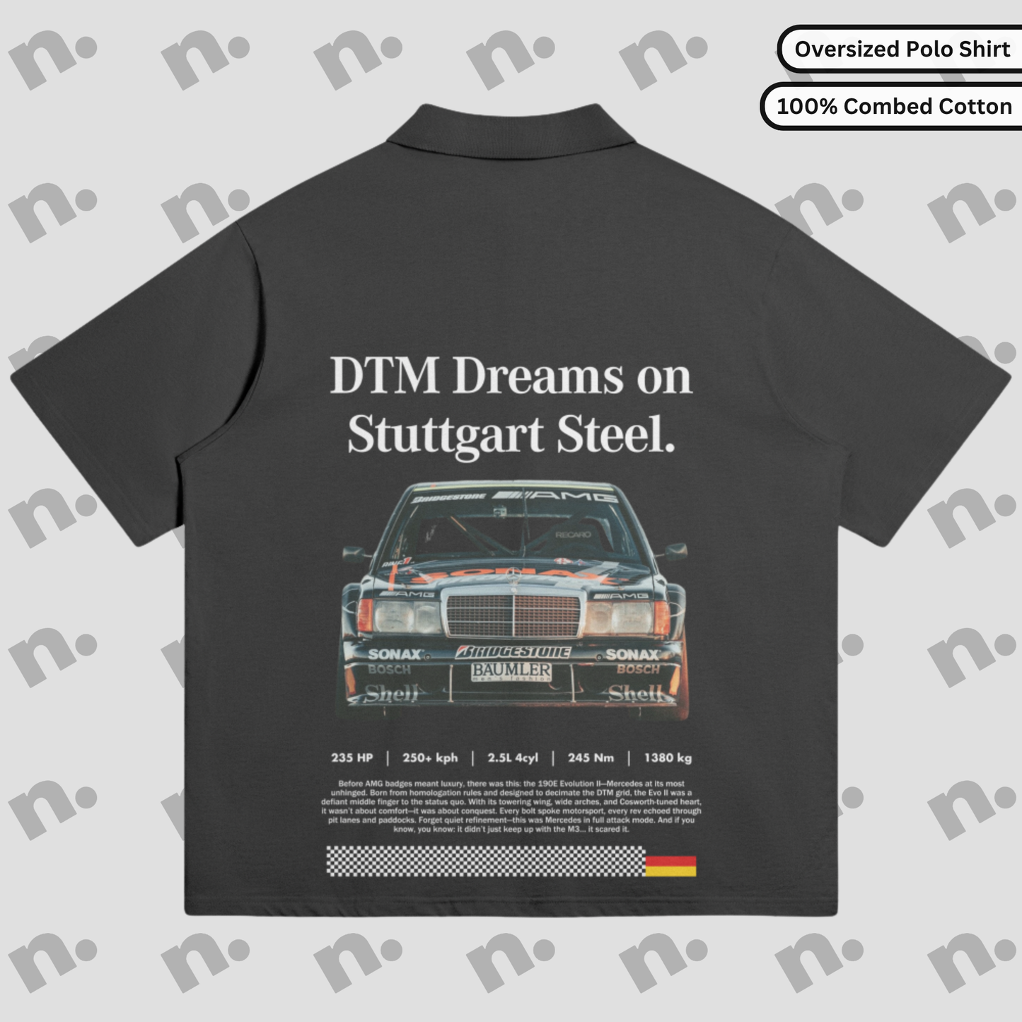 DTM Dreams on Stuttgart Steel – Oversized Polo Shirt