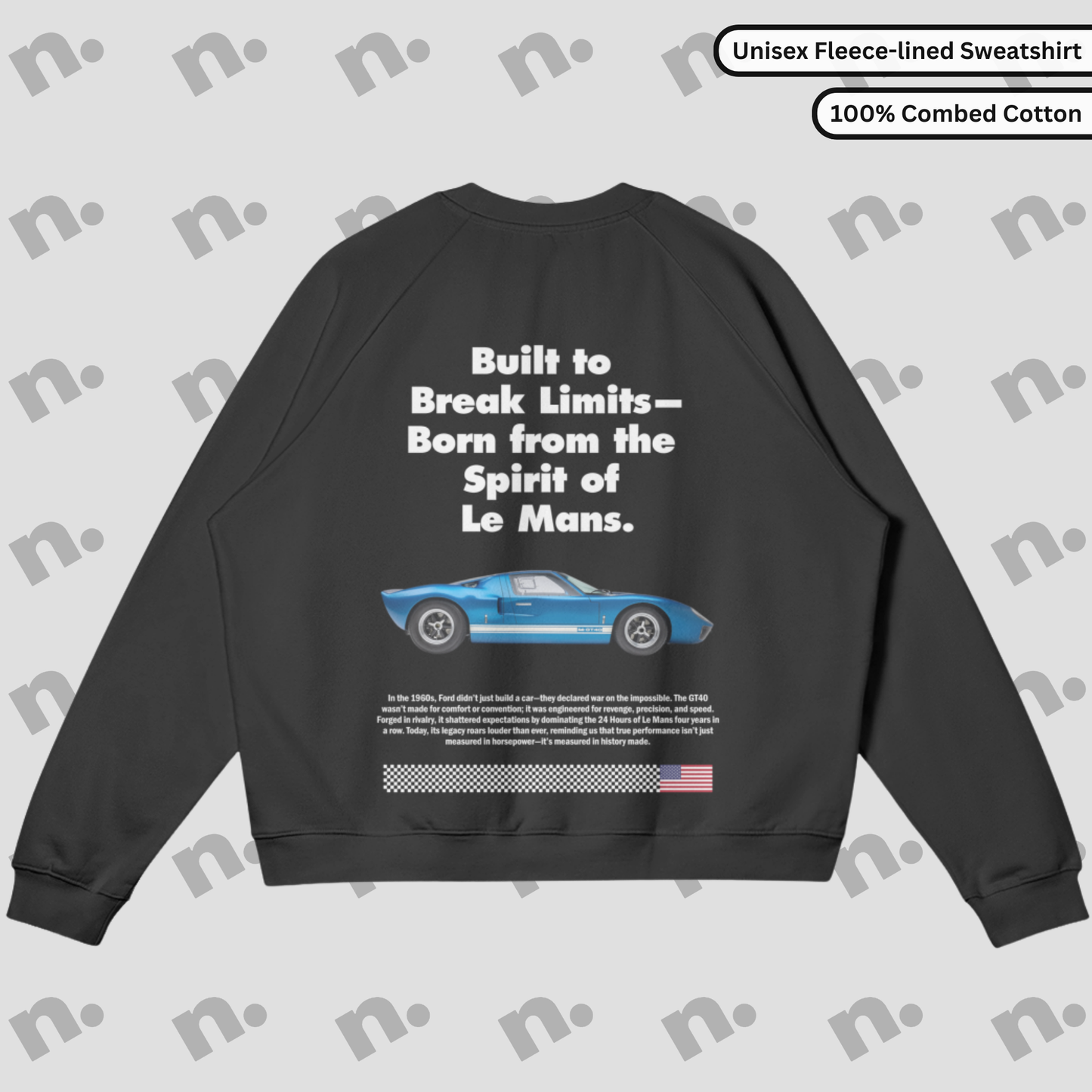 GT40 Inspired Fleece-lined Premium Sweatshirt