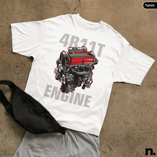 4B11T Engine Illustration T-Shirt