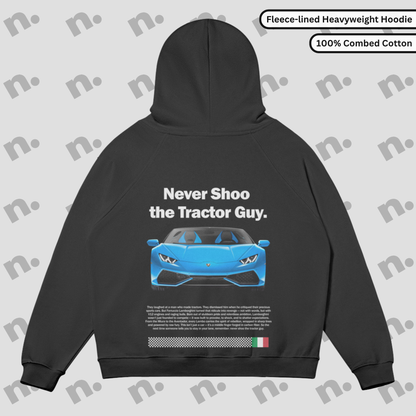 Premium fleece-lined hoodie celebrating Lamborghini's roots — part of the Lambo Legacy collection