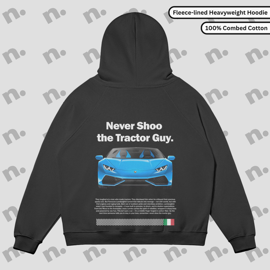 Premium fleece-lined hoodie celebrating Lamborghini's roots — part of the Lambo Legacy collection