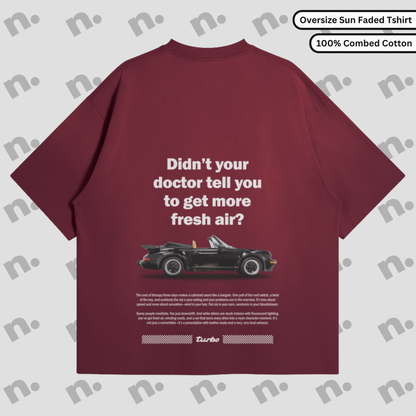 Premium oversized t-shirt inspired by the classic Porsche 911 Cabriolet, featuring a sleek automotive-themed design, perfect for car enthusiasts.