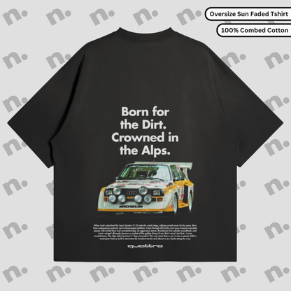 Rally Samurai Oversized Premium Tee – Streetwear-inspired oversized t-shirt featuring a bold samurai graphic and premium cotton fabric.


