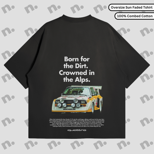 Rally Samurai Oversized Premium Tee – Streetwear-inspired oversized t-shirt featuring a bold samurai graphic and premium cotton fabric.

