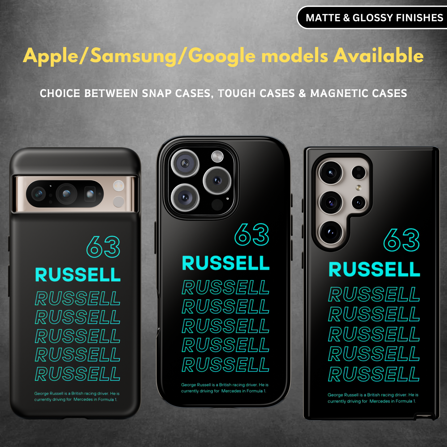 Russell 63 F1 Inspired Tough Magnetic Cases