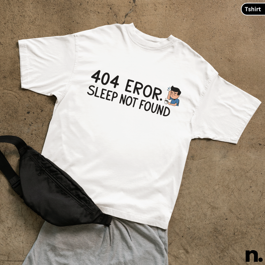 404 Error Sleep Not Found Funny Developer Cotton T-Shirt