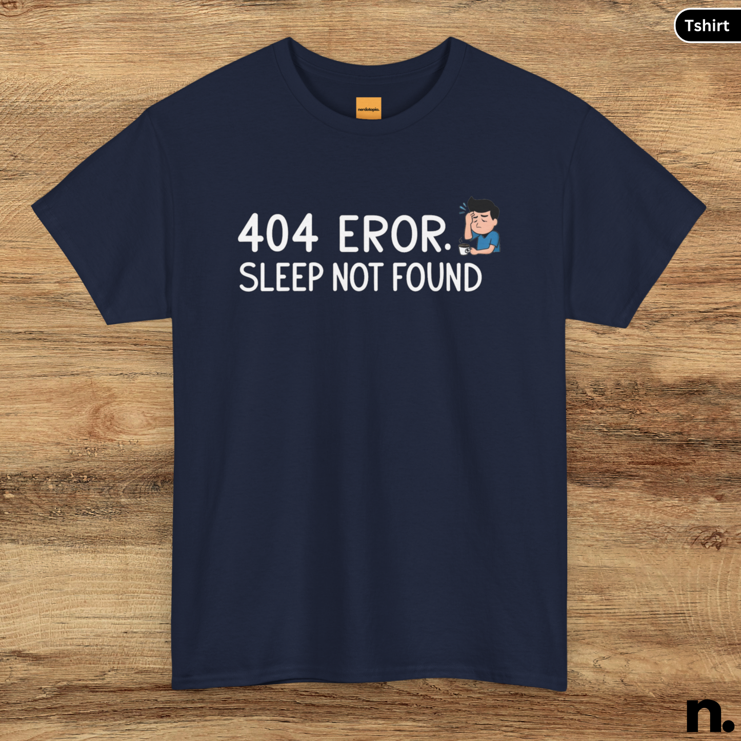 404 Error Sleep Not Found Funny Developer Cotton T-Shirt
