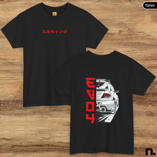 Mitsubishi Evo Back Print Unisex Heavy Cotton Tee