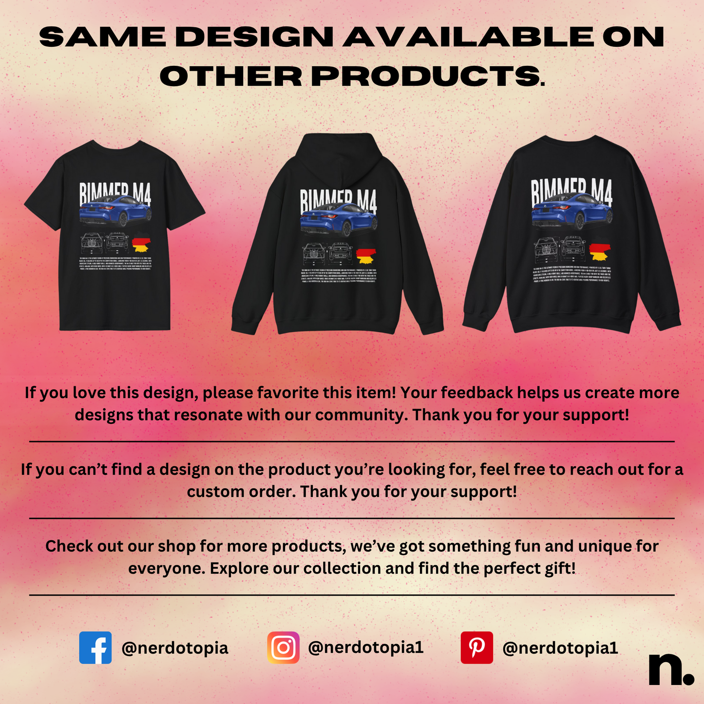 Bimmer M4 Poster Style Hoodie
