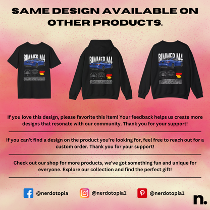 Bimmer M4 Poster Style Hoodie