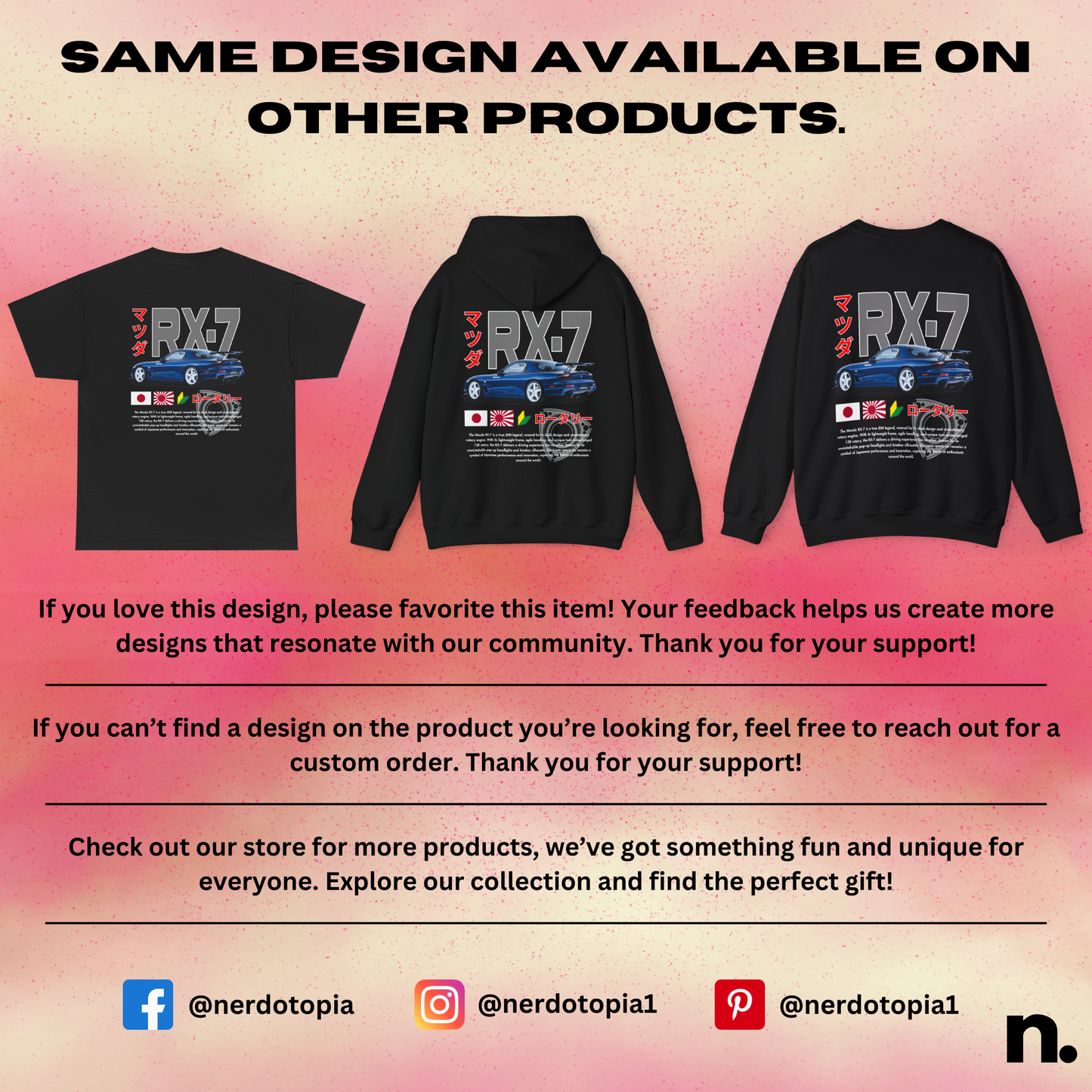 Mazda RX7 JDM Legend Unisex Hoodie