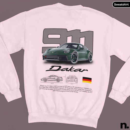 911 Dakar Rally Poster Style Crewneck Sweatshirt