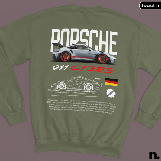 911 GT3RS Poster Style Back Print Sweatshirt