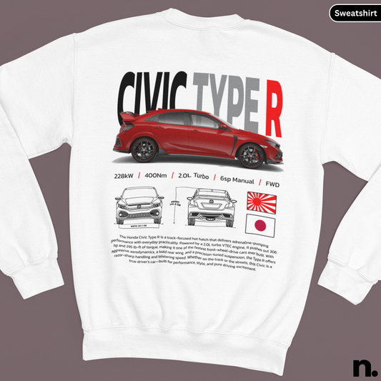 Civic Type R Poster Style Crewneck Sweatshirt