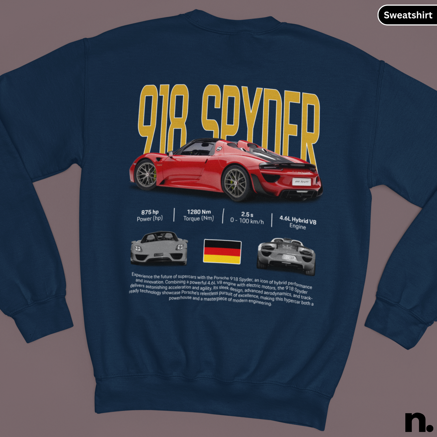 918 Spyder Poster Style Sweatshirt