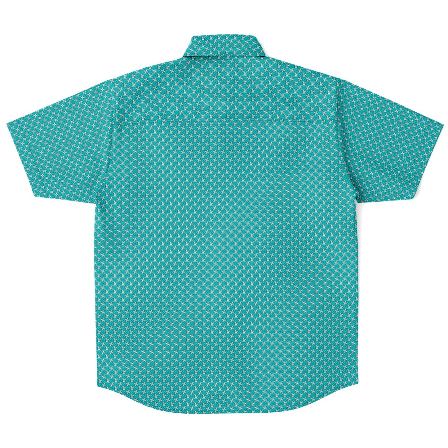 Seamless Minimalist Pattern Short Sleeve Button Down Shirt - AOP