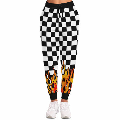 Checkered Flames Fashion Sweatpants
