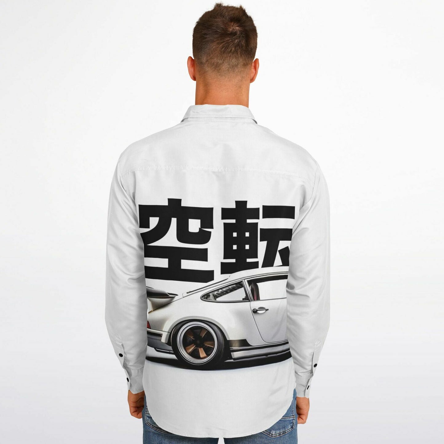 Japanese 911 Inspired Long Sleeve Button Down Shirt - AOP