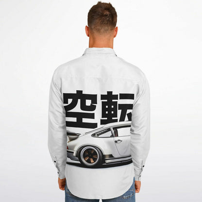 Japanese 911 Inspired Long Sleeve Button Down Shirt - AOP