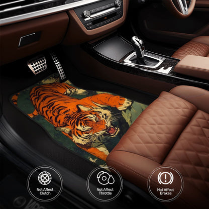 Tiger Illustration Automotive Floor Mats