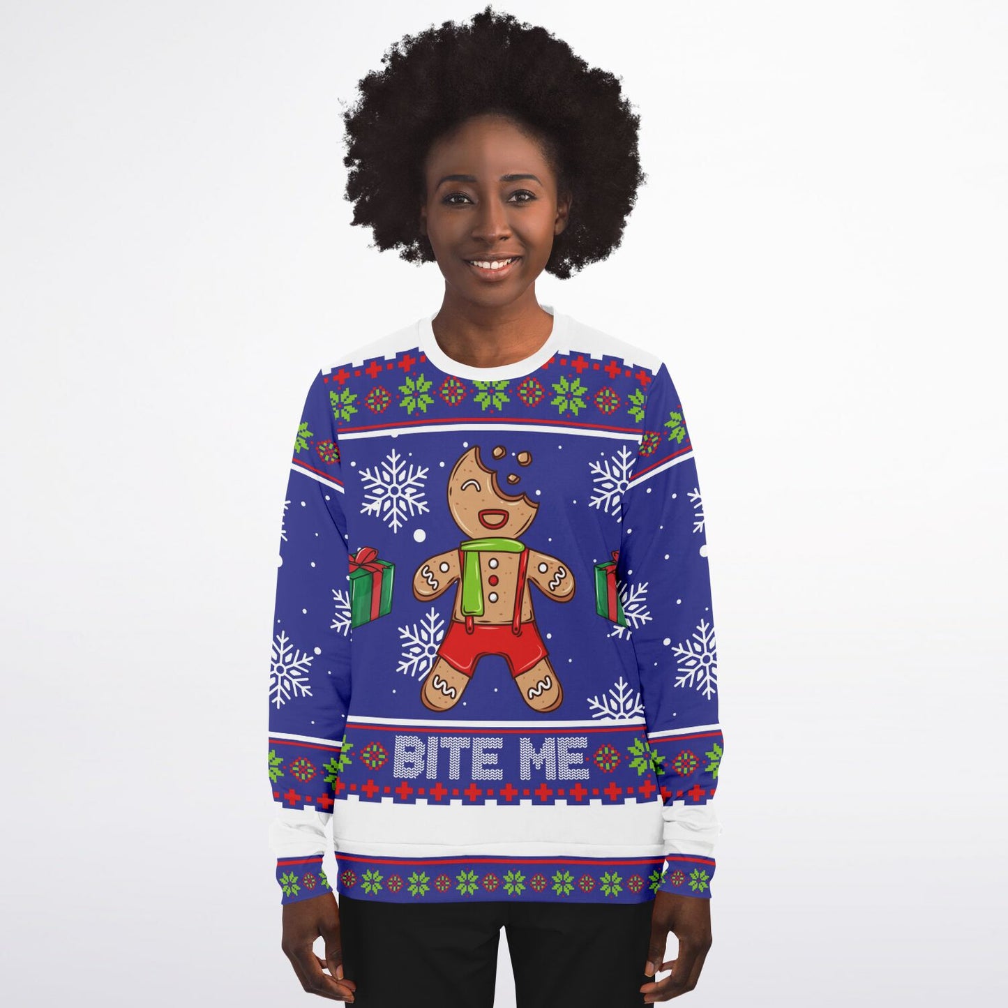 Bite Me Cheeky Christmas Holiday Sweatshirt
