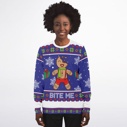 Bite Me Cheeky Christmas Holiday Sweatshirt