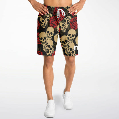 Flower & Skulls Long Shorts