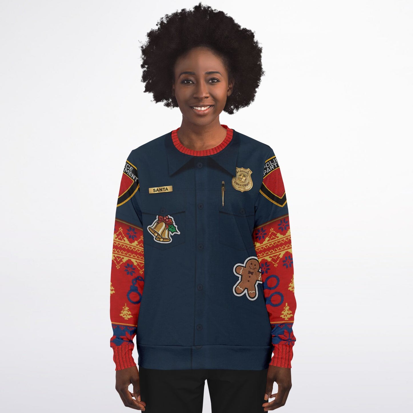 Police Navidad Christmas Inspired Printed Sweatshirt