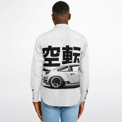 Japanese 911 Inspired Long Sleeve Button Down Shirt - AOP