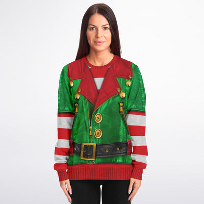 Santa's Little Biker Help Printed Sweatshirt