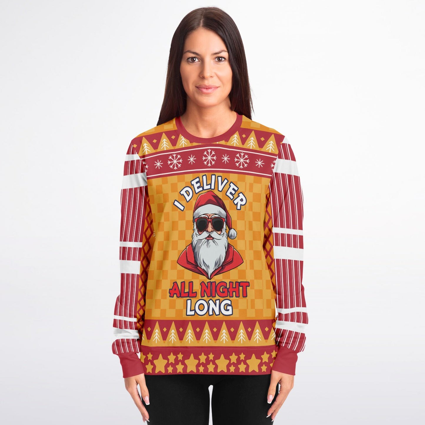 I Deliver All Night Long Cheeky Holiday Sweatshirt