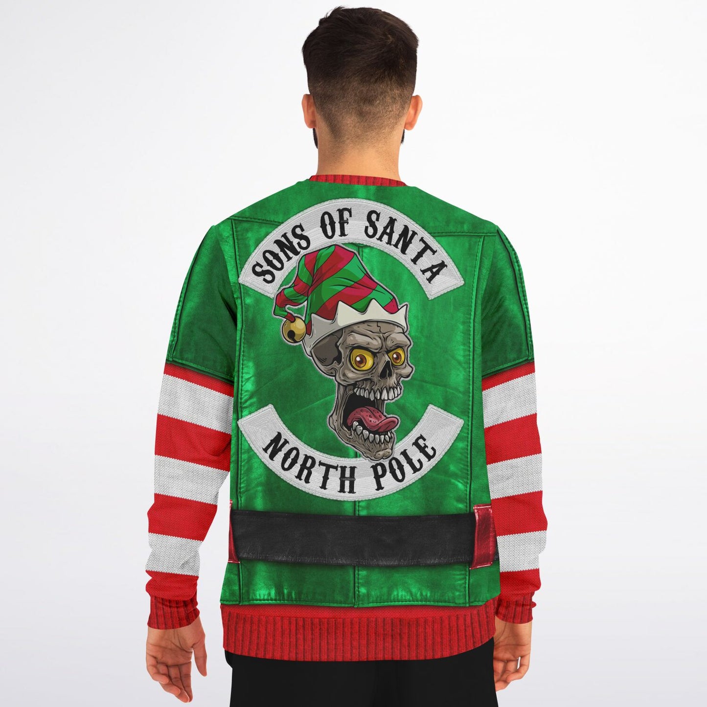 Santa's Little Biker Help Printed Sweatshirt
