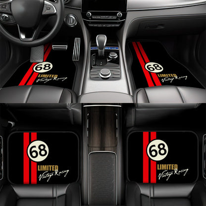 Racing Stripe Inspired Automotive Floor Mats