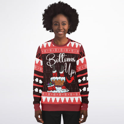 Bottoms Up Santa Funny Sweatshirt
