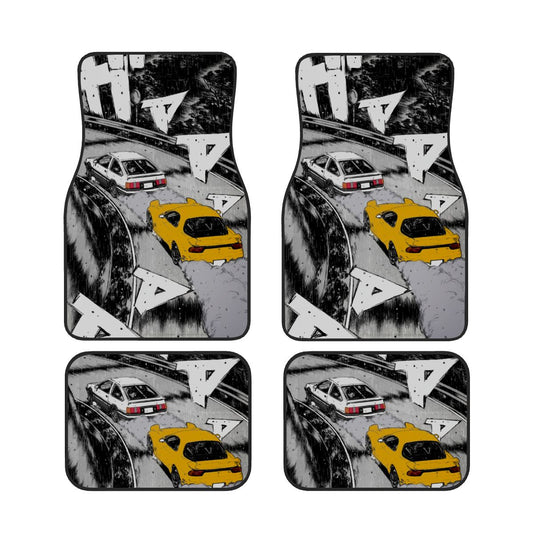 JDM Drift Illustration Automotive floor mats mockup