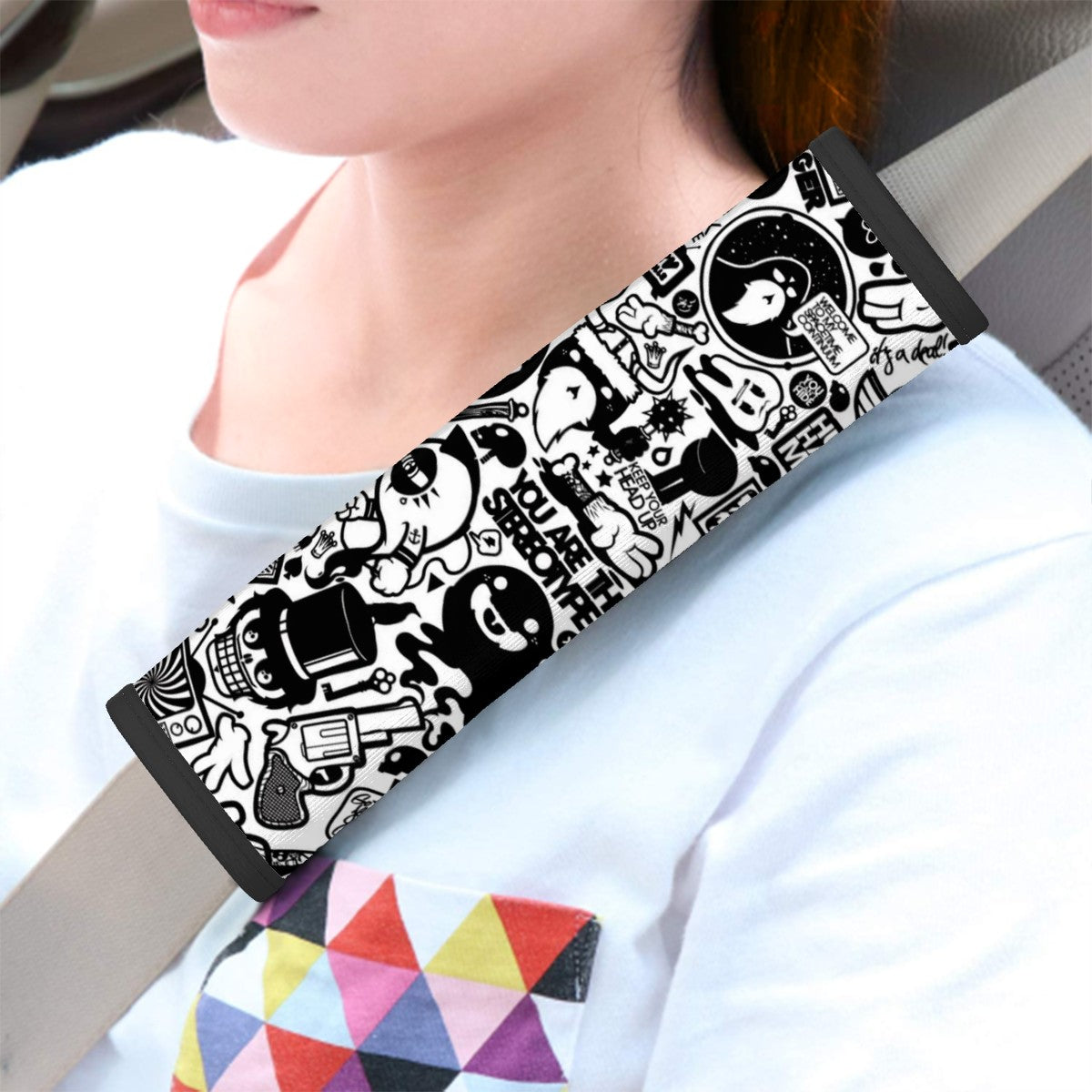 Doodle ArtSeat Belt Cover Pad 2 Pcs