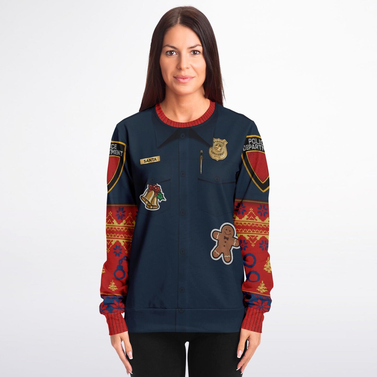 Police Navidad Christmas Inspired Printed Sweatshirt