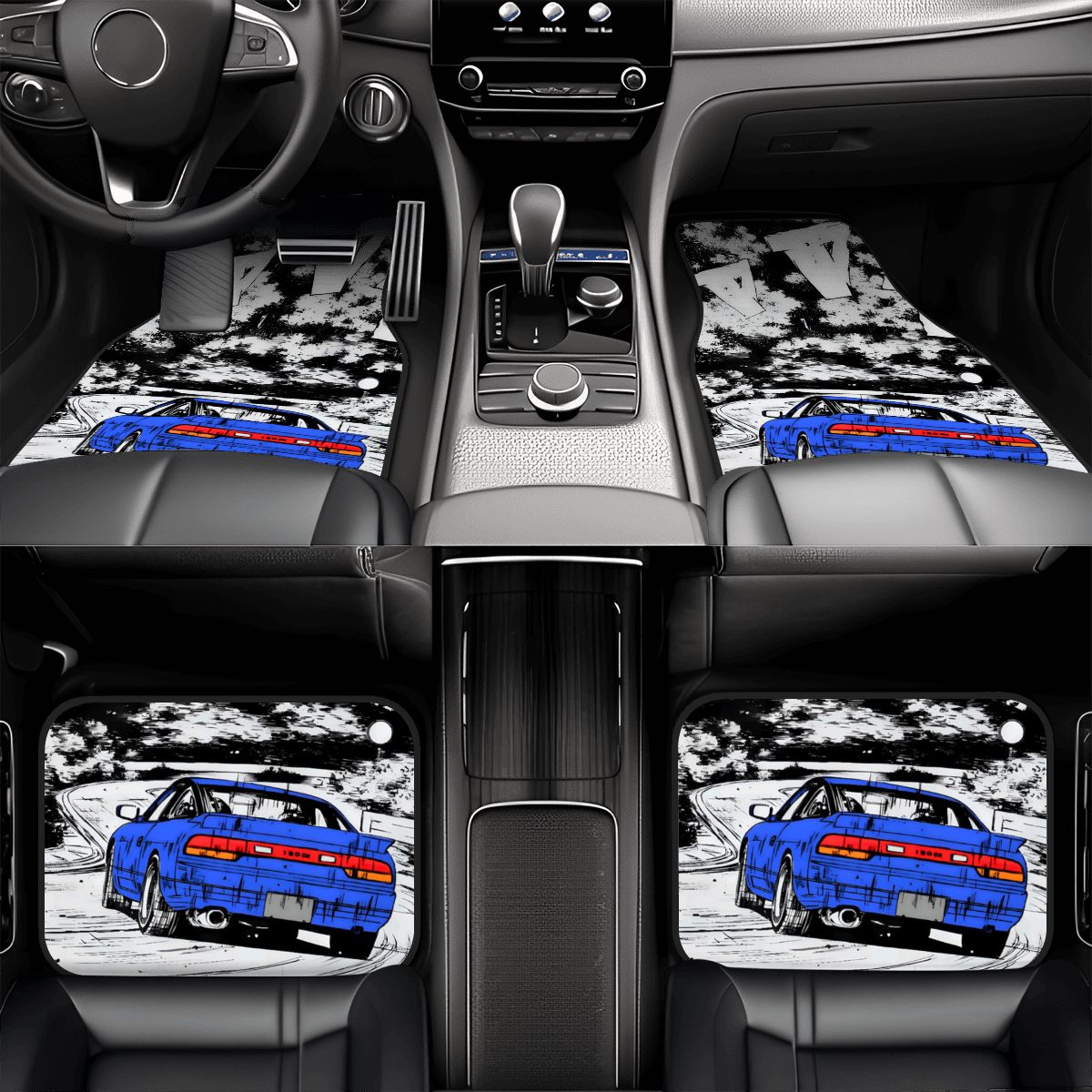 180sx JDM Illustration Automotive Floor Mats