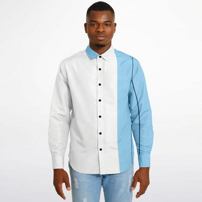 Turbo S Illustration Art Long Sleeve Button Down Shirt - AOP
