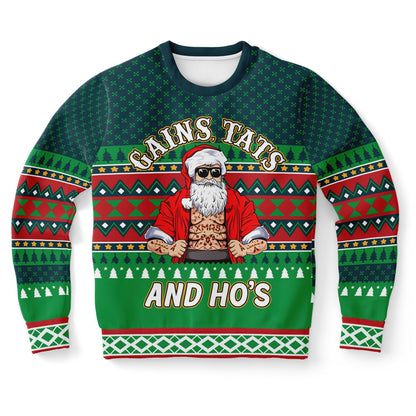 Gains Tats & Ho's Funny Christmas Inspired Printed Sweatshirt