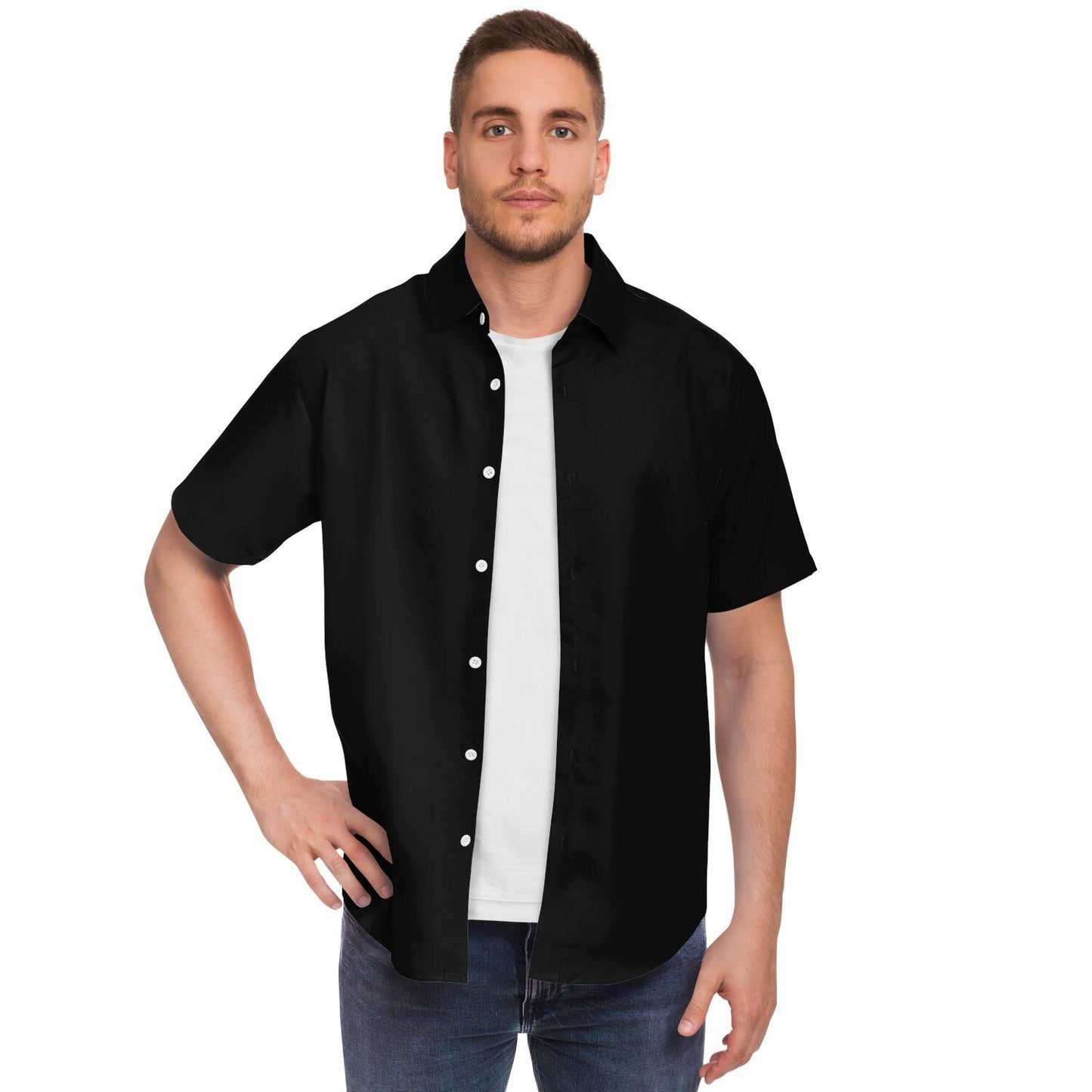 Silvia Soul Short Sleeve Button Down Shirt - AOP