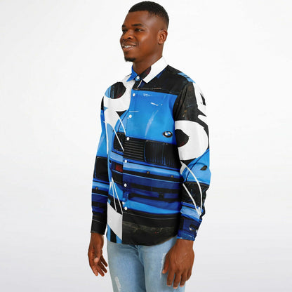 BMW E30 M3 Long Sleeve Button Down Shirt - AOP