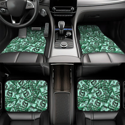 Dollar Bills Illustration Automotive Floor Mats