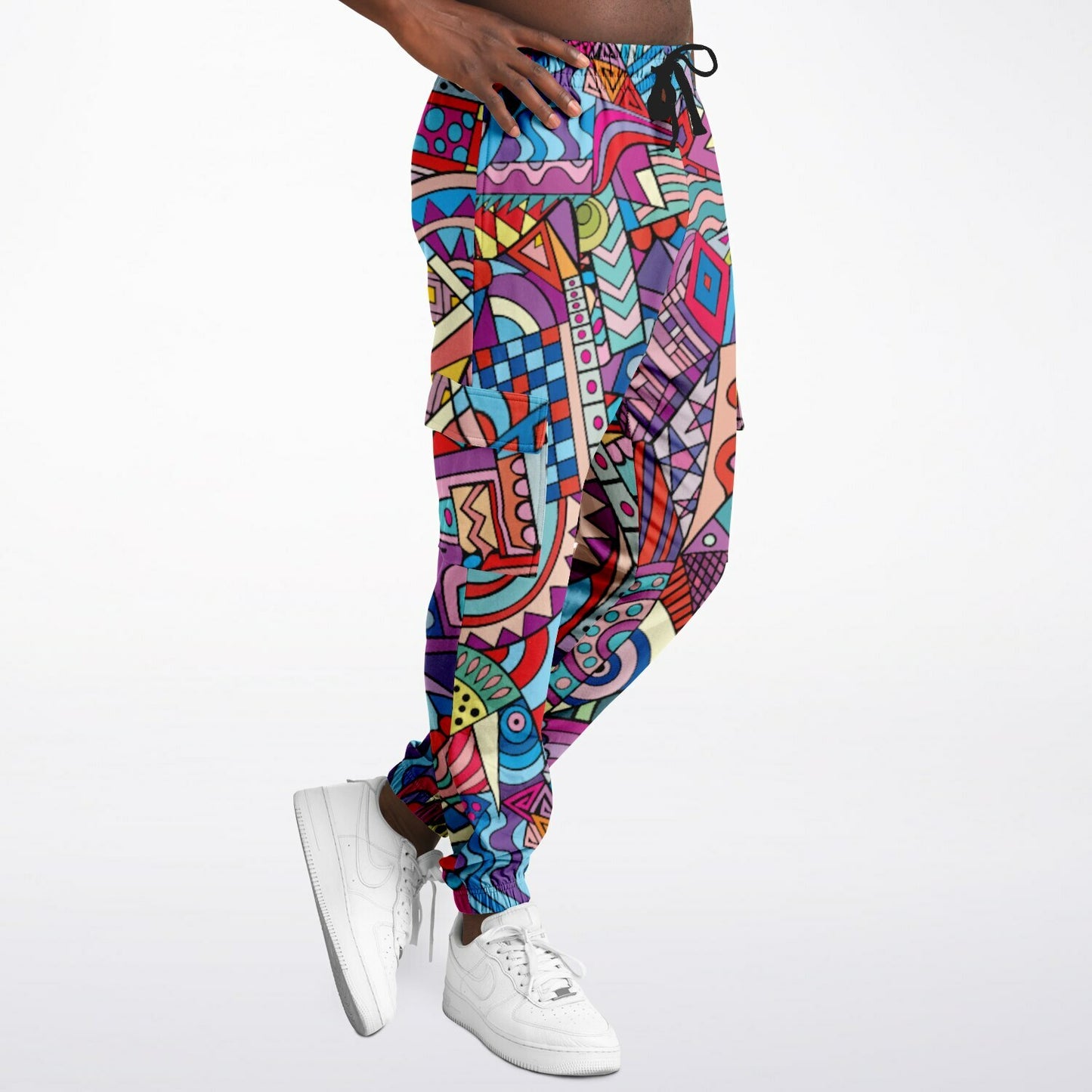 Abstract Artwork Fashion Cargo Sweatpants