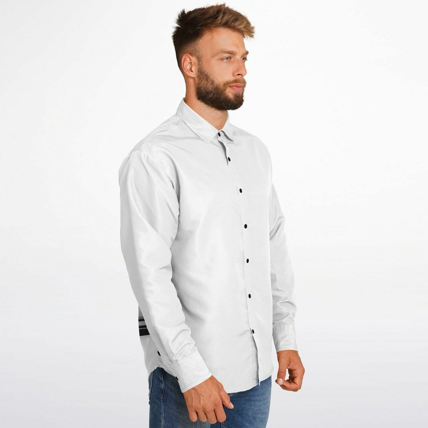 Japanese 911 Inspired Long Sleeve Button Down Shirt - AOP