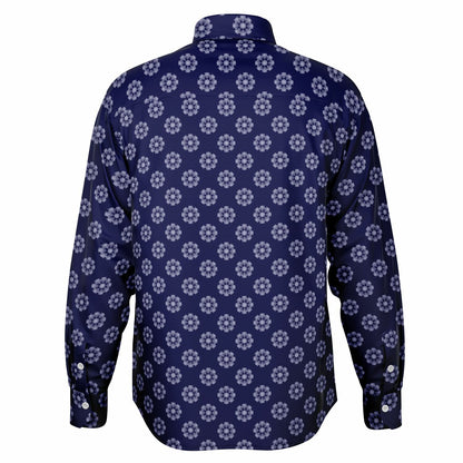 Seamless Circle Pattern Long Sleeve Button Down Shirt - AOP