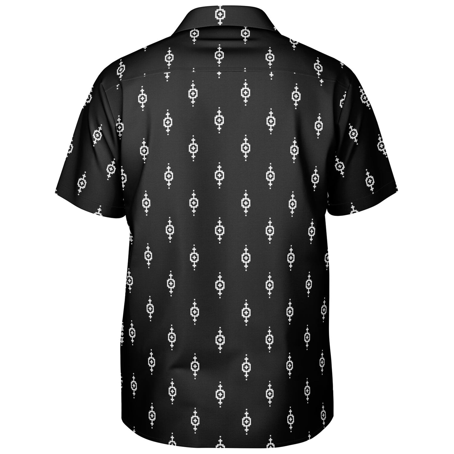 Minimalistic Seamless Pattern Spread Collar Shirt