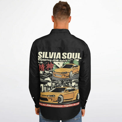 Silvia Soul Long Sleeve Button Down Shirt - AOP