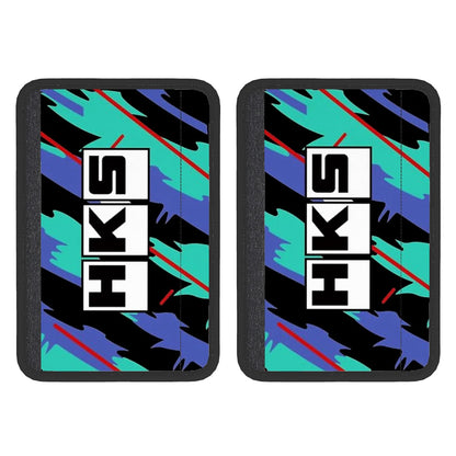 HKS Pattern Seat Belt Cover Pad 2 Pcs